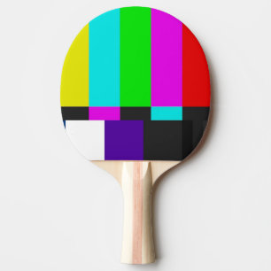Colourful Difficulties Rainbow Fun Colours Technic Ping Pong Paddle