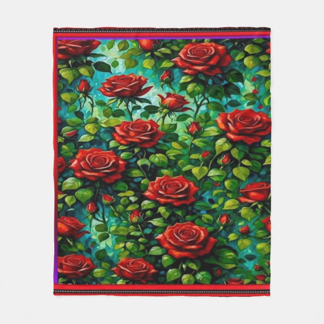 Colourful Digital 3D Design Fleece Blanket | Perfe (Front)