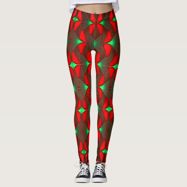 Colourful Digital 3D Design Leggings – Perfect Fit (Front)