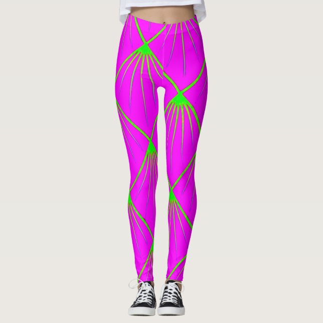 Colourful Digital 3D Design Leggings – Perfect Fit (Front)