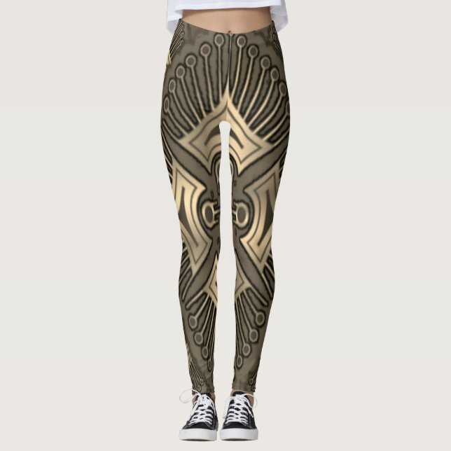 Colourful Digital 3D Design Leggings – Perfect Fit (Front)