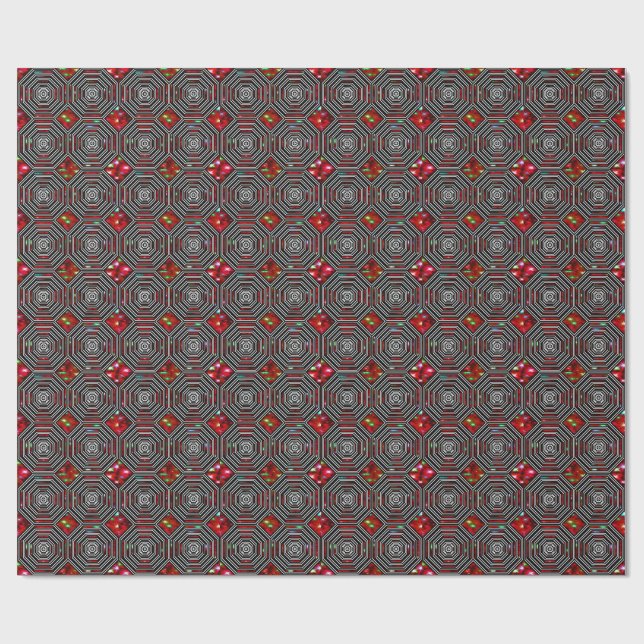 Colourful Digital 3D Design Matte Wrapping Paper – (Flat)