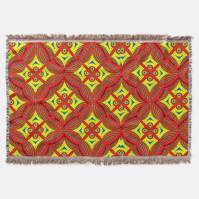 Colourful Digital 3D Design Throw Blanket – Perfec (Front)