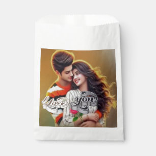 Colourful Digital 3D Design White Favour Bags – Pe