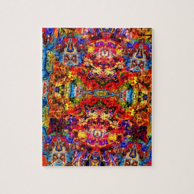 Colourful Digital Abstract Art Jigsaw Puzzle (Vertical)