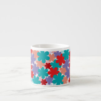 Colourful Digital Art Flower  Espresso Cup