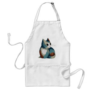 Colourful Digital Cat Art Standard Apron