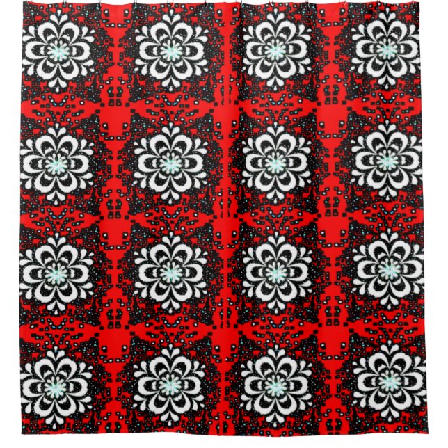 Colourful Digital Design Shower Curtain – Vibrant  (Front)