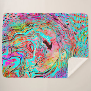 Colourful Digital Fluid Art  Sherpa Blanket