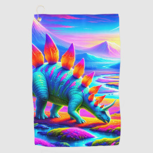 Colourful Dinosaur Golf Towel