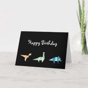 Colourful Dinosaur Kids Happy Birthday Card
