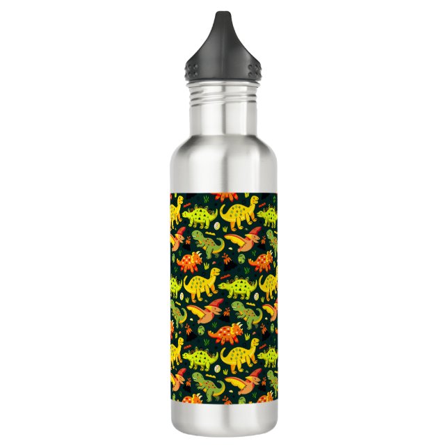 Colourful Dinosaur Pattern 710 Ml Water Bottle (Left)