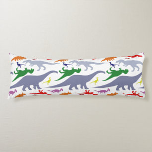 Colourful Dinosaur Pattern (Light) Body Cushion