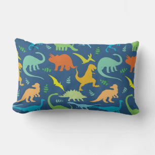 Colourful Dinosaur Pattern Lumbar Cushion