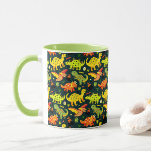 Colourful Dinosaur Pattern Mug