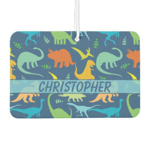 Colourful Dinosaur Pattern to Personalise Car Air Freshener
