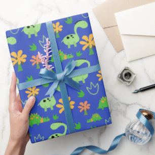 Colourful Dinosaur Pattern  Wrapping Paper