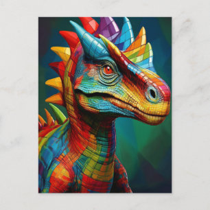 Colourful Dinosaur  Postcard