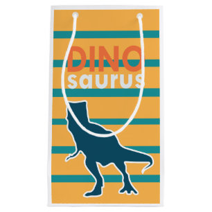 Colourful dinosaur t-rex for boys small gift bag