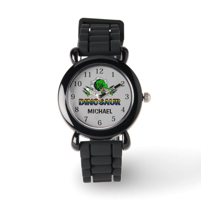Colourful Dinosaur T-Rex Kids Watch (Front)