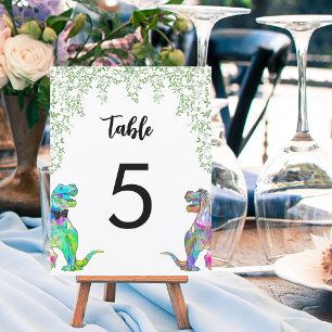 Colourful Dinosaur Theme Wedding Foliage