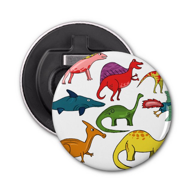 Colourful dinosaurs bottle opener (Front)