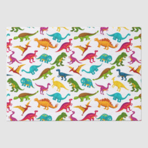 Colourful Dinosaurs Design Tissue Paper