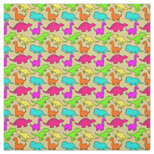 Colourful Dinosaurs Fabric