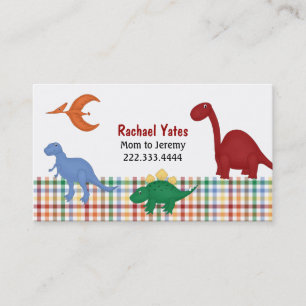 Colourful Dinosaurs Mummy Card