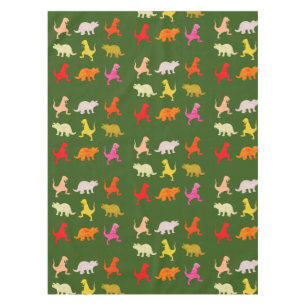 Colourful Dinosaurs  pattern Tablecloth