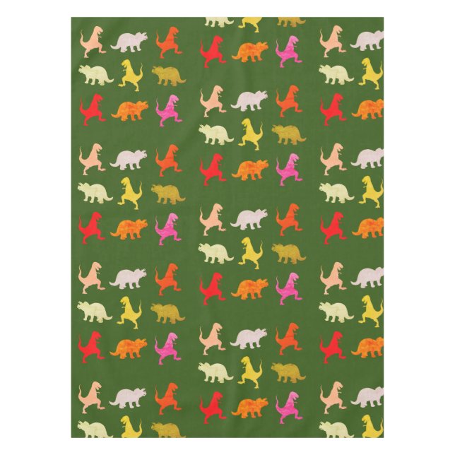 Colourful Dinosaurs  pattern Tablecloth (Front)