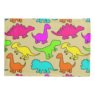 Colourful Dinosaurs Pillowcase