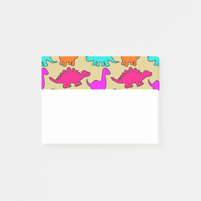 Colourful Dinosaurs Post-it Notes (Front)