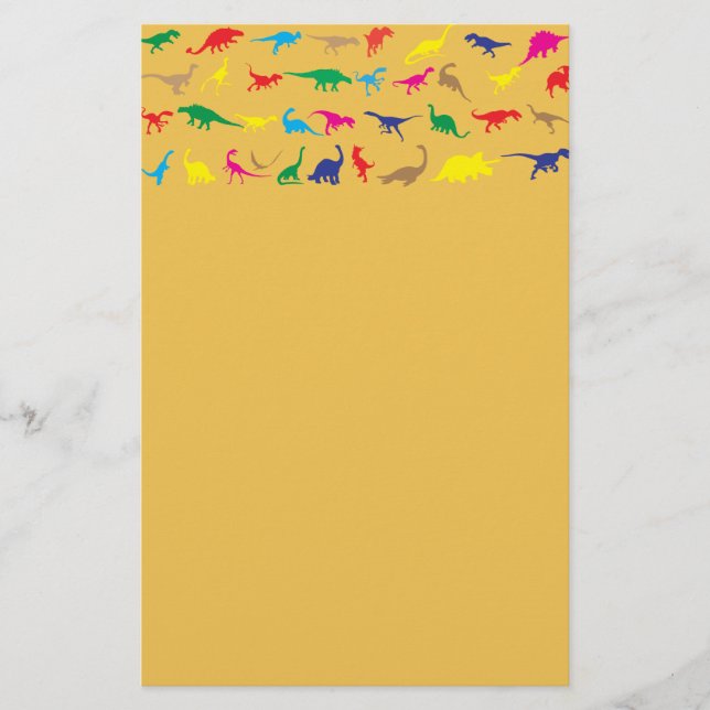 Colourful dinosaurs stationery (Front)