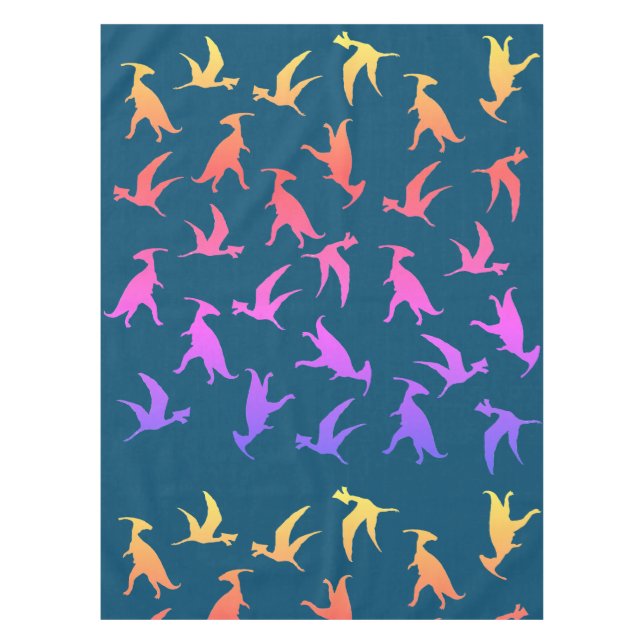 Colourful Dinosaurs  Tablecloth (Front)