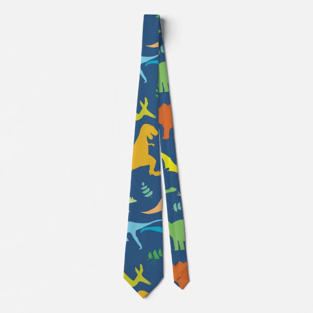 Colourful Dinosaurs Tie (Front)