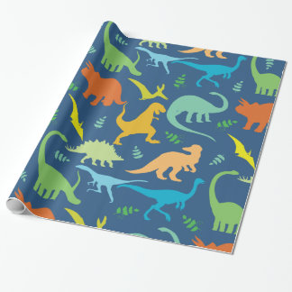 Colourful Dinosaurs Wrapping Paper