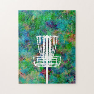 Colourful Disc Golf Basket Jigsaw Puzzle