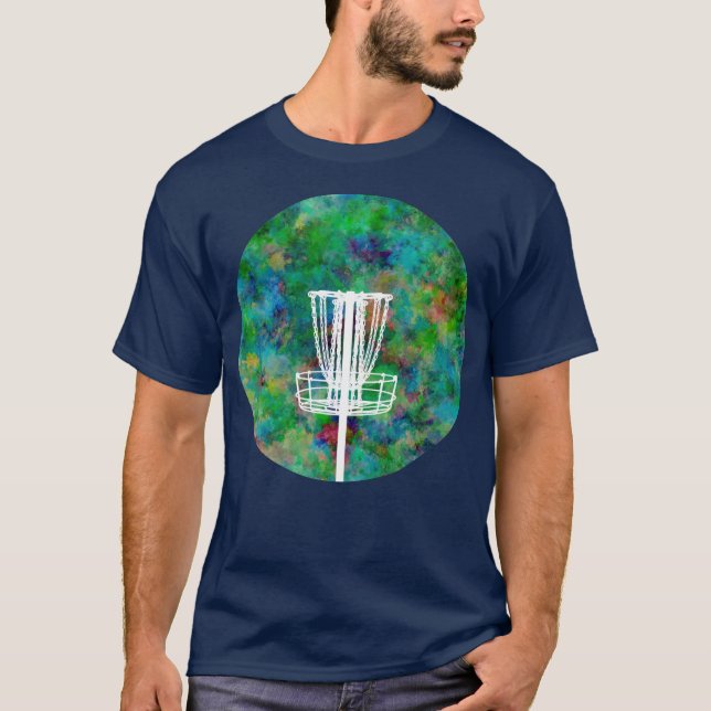 Colourful Disc Golf Basket T-Shirt (Front)