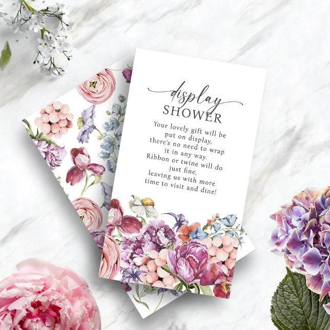 Colourful Display Shower Enclosure Card (Elegant Colorful Wildflower  Display Shower Enclosure Card
)