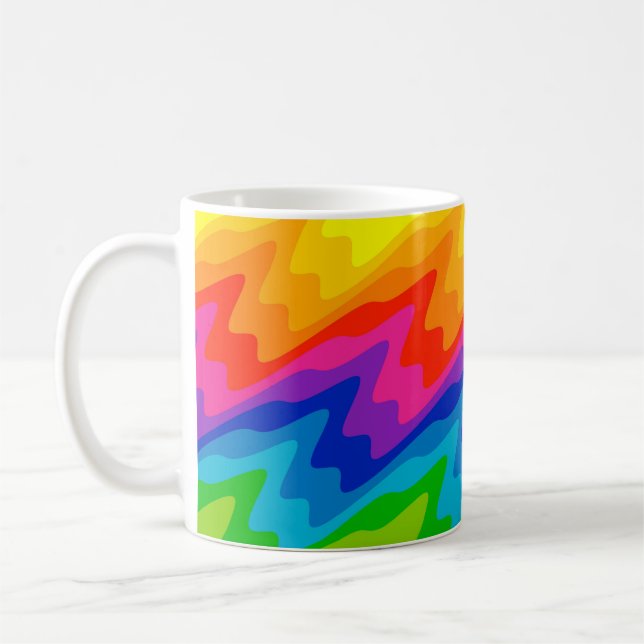 Colourful Distorted Colour Wheel Coffee Mug (Left)
