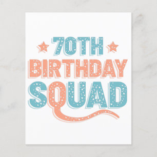 Colourful Distressed 70th birthday squad Flyer