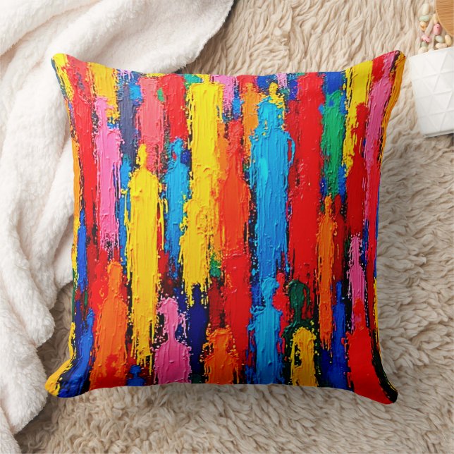 Colourful Diverse Human Connection Art Cushion (Blanket)