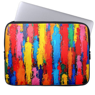 Colourful Diverse Human Connection Art Laptop Sleeve