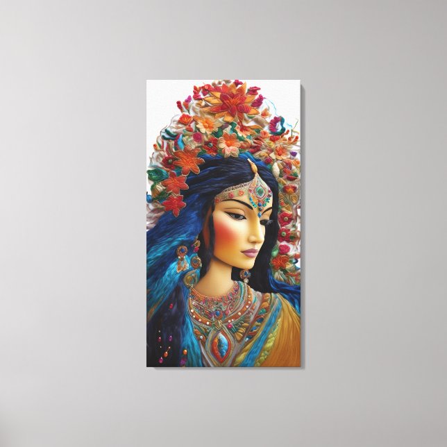 Colourful Divine Feminine Artwork Canvas Print (Front)