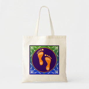 Colourful Diwali Rangoli With Footprint Tote Bag