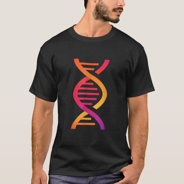 Colourful DNA Structure Biology T Shirt (Front)