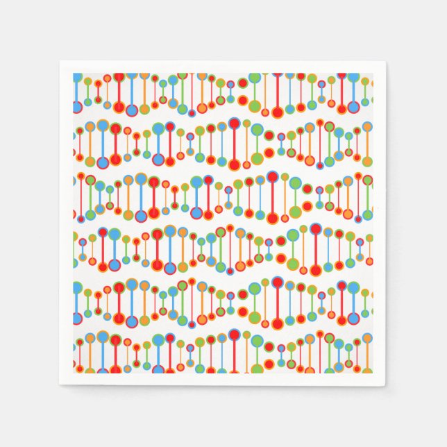 Colourful DNA structure pattern Napkin (Front)