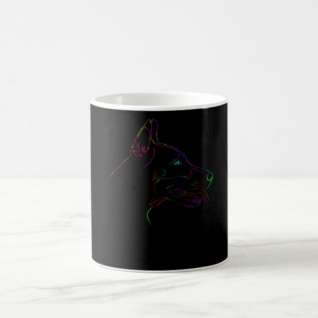 Colourful Doberman Coffee Mug (Center)