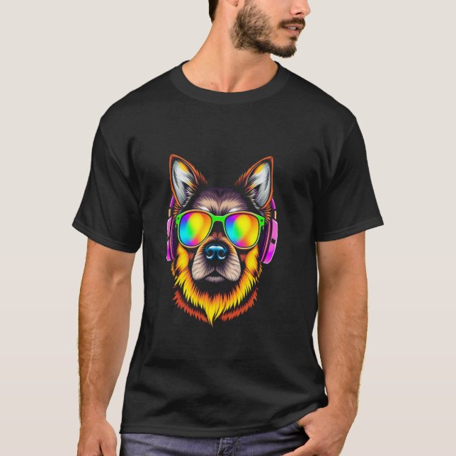 Colourful Dog 1 T-Shirt (Front)